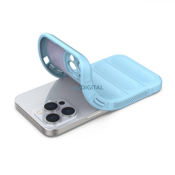 Magic Shield tok iPhone 13 Pro Max rugalmas páncélozott tok világoskék