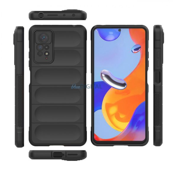 Magic Shield tok Xiaomi Redmi Note 11 Pro rugalmas páncélozott borítás fekete