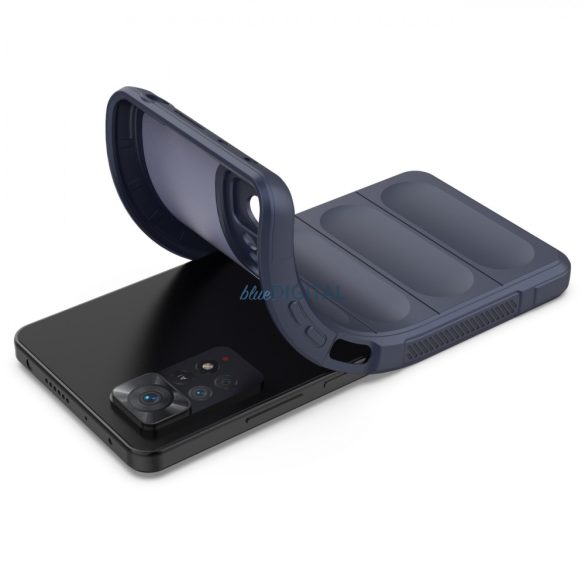 Magic Shield tok Xiaomi Redmi Note 11 Pro rugalmas páncélozott borítás sötétkék