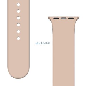 APS szilikon csereszíj Apple Watch 9 / 8 / 7 / 6 / 5 / 4 / 3 / 2 / SE (41 / 40 / 38mm) homokszín