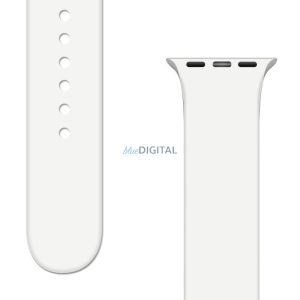 APS szilikon csereszíj Apple Watch Ultra / 9 / 8 / 7 / 6 / 5 / 4 / 3 / 2 / SE (45 / 44 / 42mm) fehér
