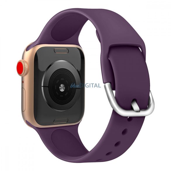 APS szilikon csereszíj Apple Watch 9 / 8 / 7 / 6 / 5 / 4 / 3 / 2 / SE (41 / 40 / 38mm) fekete