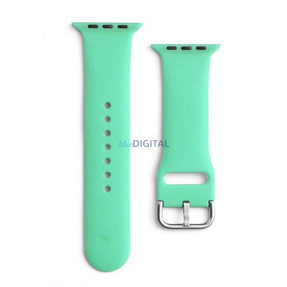 APS szilikon csereszíj Apple Watch 9 / 8 / 7 / 6 / 5 / 4 / 3 / 2 / SE (41 / 40 / 38mm) menta