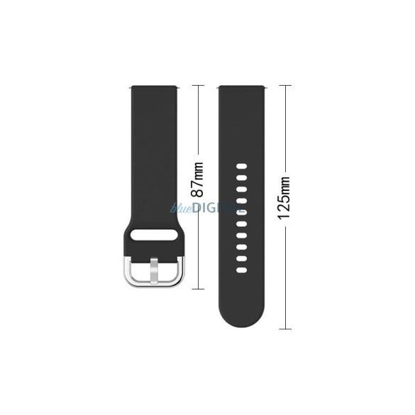 Szilikon szíj TYS smartwatch okosórához univerzális 20mm sötétkék