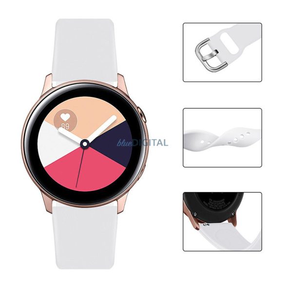 Szilikon szíj TYS okosórához univerzális 20mm piros
