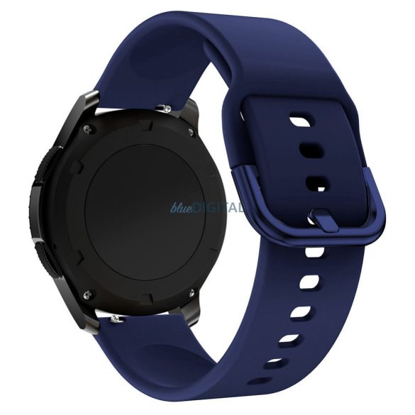 Szilikon szíj TYS smartwatch szalag okosórákhoz univerzális 22mm sötétkék