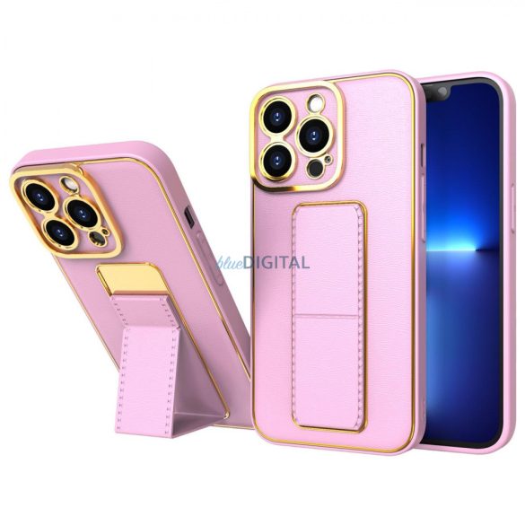 New Kickstand tok iPhone 12 tok állvánnyal rózsaszínű
