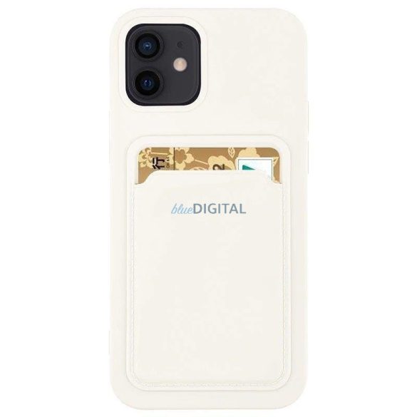 Kártyatartós szilikon tok Samsung Galaxy A33 5G Fehér