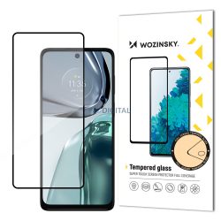   Wozinsky Super Durable Full Glue edzett üveg teljes képernyő keretben tokbarát Motorola Moto G62 Fekete