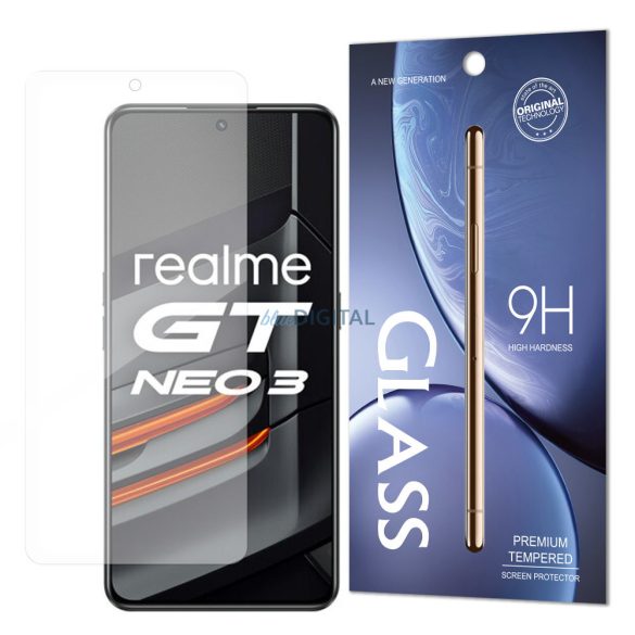 Edzett üveg 9H edzett üveg Realme GT Neo 3 (csomagolás - boríték)
