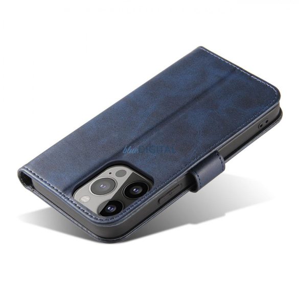Mágneses tok elegáns tok és állvány funkcióval iPhone 14 Max készülékhez kék