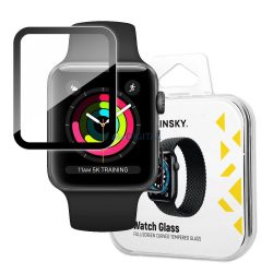   Wozinsky Watch Glass hibrid üveg Apple Watch 3 38mm / Watch 2 38mm / Watch 1 38mm Fekete