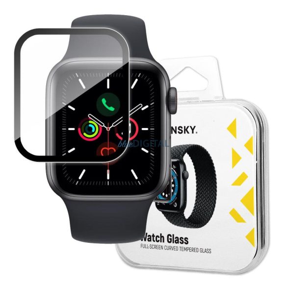 Wozinsky Watch Glass hibrid üveg Apple Watch 6 40mm / Watch 5 40mm / Watch 4 40mm / Watch SE 40mm Fekete