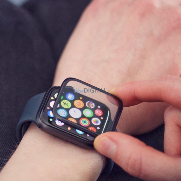 Wozinsky Watch Glass hibrid üveg Apple Watch 6 44mm / Watch 5 44mm / Watch 4 44mm / Watch SE 44mm Fekete