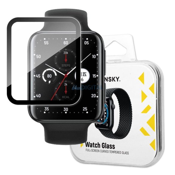 Wozinsky Watch Glass hibrid üveg Oppo Watch 2 46 mm fekete