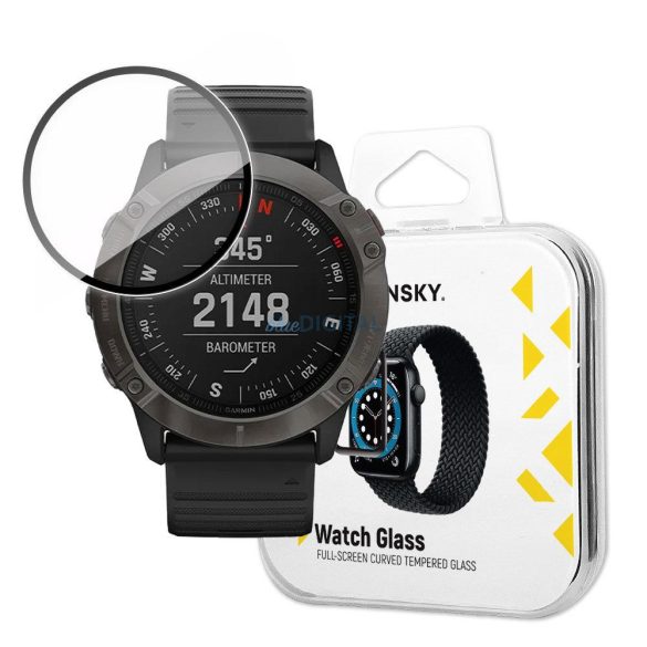 Wozinsky Watch Glass hibrid üveg Garmin Fenix 6 Pro fekete