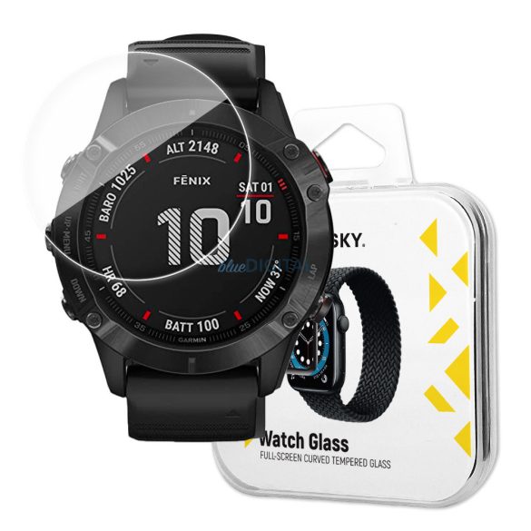 Wozinsky Watch Glass hibrid üveg Garmin Fenix 6X Pro fekete