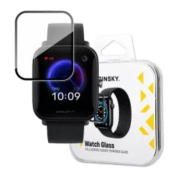   Wozinsky Watch Glass hibrid üveg fekete szegéllyel Amazfit Bip U