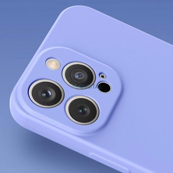 Szilikon tok iPhone 13 Pro Max fukszia színű szilikon tok