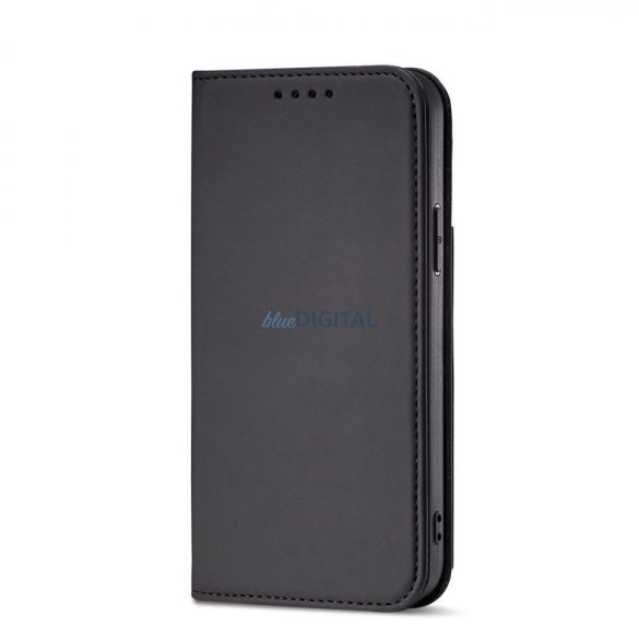 Mágneses kártyatartós tok Samsung Galaxy A23 5G tok flip pénztárca állvány fekete