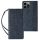 Magnet Strap Case iPhone 14 Flip Wallet Mini Lanyard Stand kék