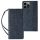 Magnet Strap Case iPhone 14 Pro Flip Wallet Mini Lanyard Stand kék