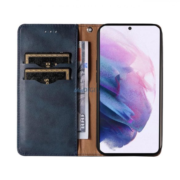 Magnet Strap Case Samsung Galaxy A23 5G Flip pénztárca Mini Lanyard Stand kék