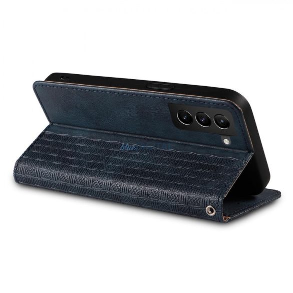 Magnet Strap Case Samsung Galaxy A23 5G Flip pénztárca Mini Lanyard Stand kék
