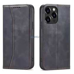   Magnet Fancy Case tok iPhone 14 flip cover pénztárca állvány fekete