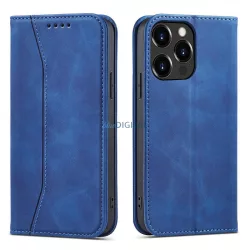   Magnet Fancy Case tok iPhone 14 flip cover pénztárca állvány kék