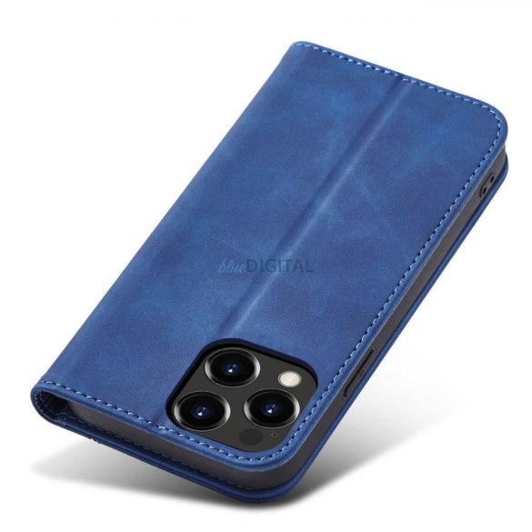 Magnet Fancy Case tok iPhone 14 flip cover pénztárca állvány kék