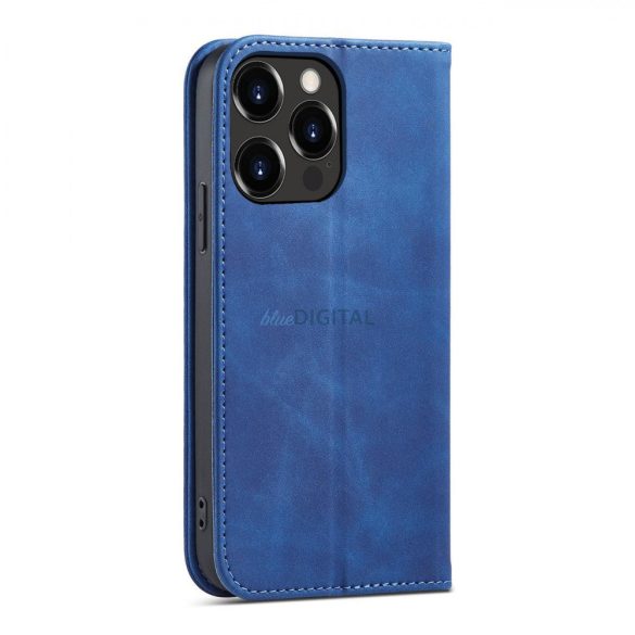 Magnet Fancy Case tok iPhone 14 flip cover pénztárca állvány kék