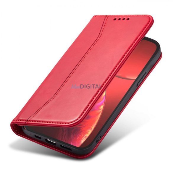 Magnet Fancy Case tok iPhone 14 flip cover pénztárca állvány piros