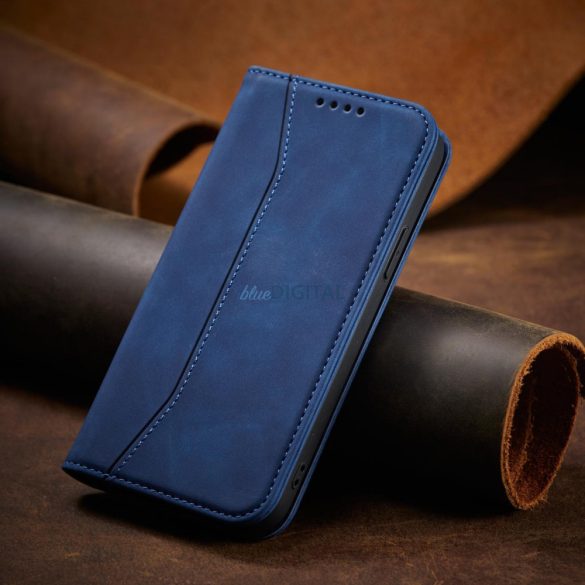 Magnet Fancy Case tok iPhone 14 Pro flip cover pénztárca állvány kék