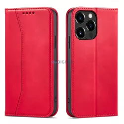   Magnet Fancy Case tok iPhone 14 Pro flip cover pénztárca állvány piros