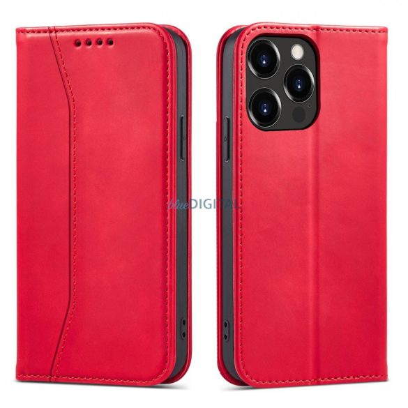 Magnet Fancy Case tok iPhone 14 Pro Max flip cover pénztárca állvány piros