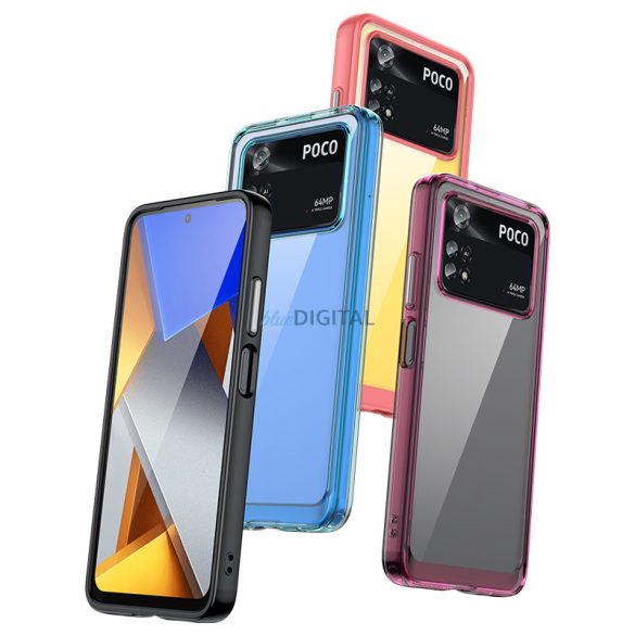 Outer Space Case Xiaomi Poco M4 Pro 5G tok rugalmas kerettel fekete