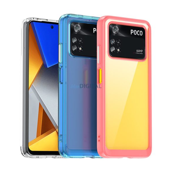 Outer Space Case Xiaomi Poco M4 Pro 5G tok rugalmas kerettel fekete