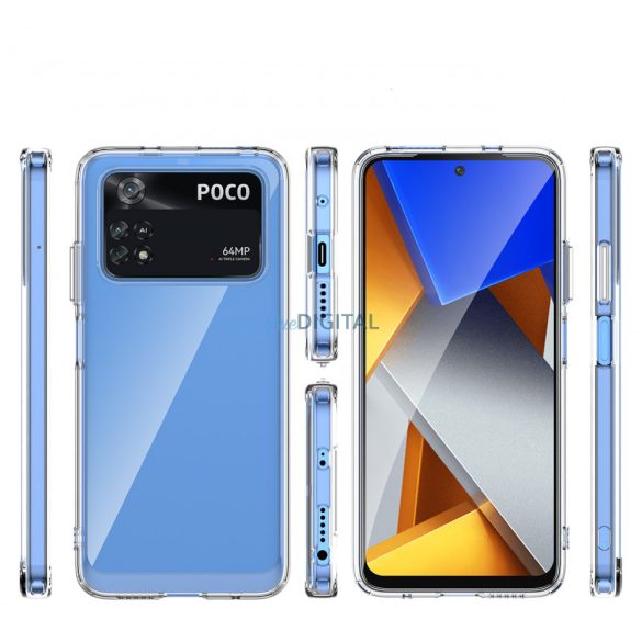 Outer Space Case Xiaomi Poco M4 Pro 5G tok rugalmas kerettel fekete