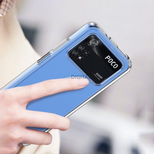 Outer Space Case Xiaomi Poco M4 Pro 5G tok rugalmas kerettel fekete