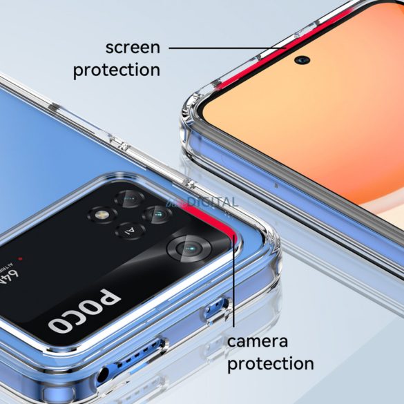 Outer Space Case Xiaomi Poco M4 Pro 5G tok rugalmas kerettel fekete