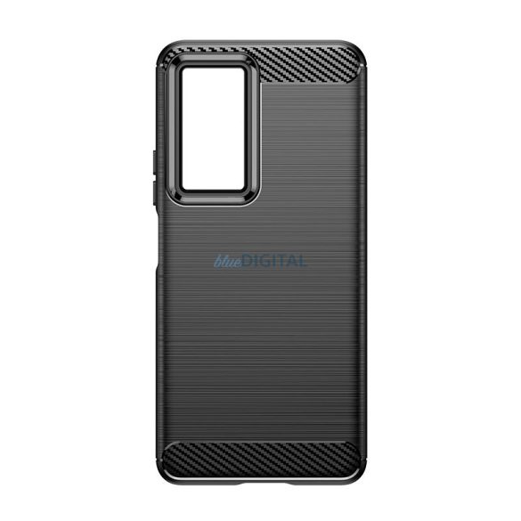 Carbon tok Xiaomi Poco F4 5G rugalmas szilikon Carbon tok fekete