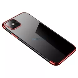   Átlátszó tok TPU gél borítás fém kerettel Samsung Galaxy A13 5G piros színű tok