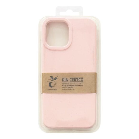 Eco Case tok iPhone 14 Pro szilikon lebomló tok rózsaszínű