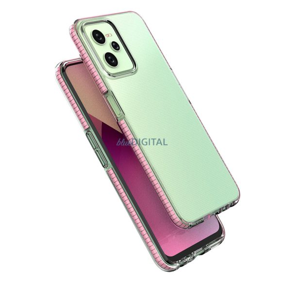 Spring Case tok Realme C35 szilikon tok kerettel fekete