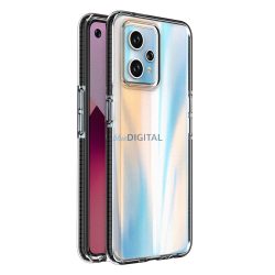   Spring Case Realme 9 Pro+ / Realme 9 szilikon tok kerettel fekete