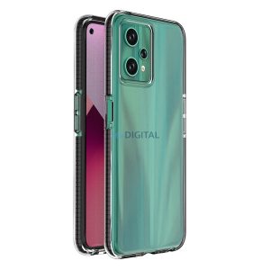 Spring Case tok Realme 9 Pro szilikon tok kerettel fekete