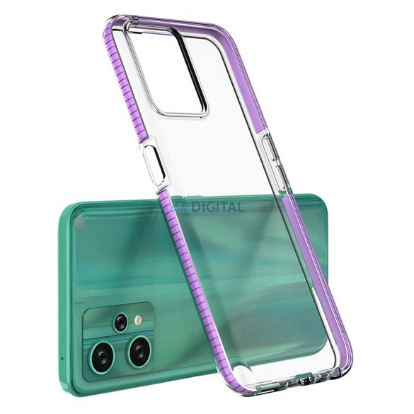 Spring Case tok Realme 9 Pro szilikon tok kerettel fekete