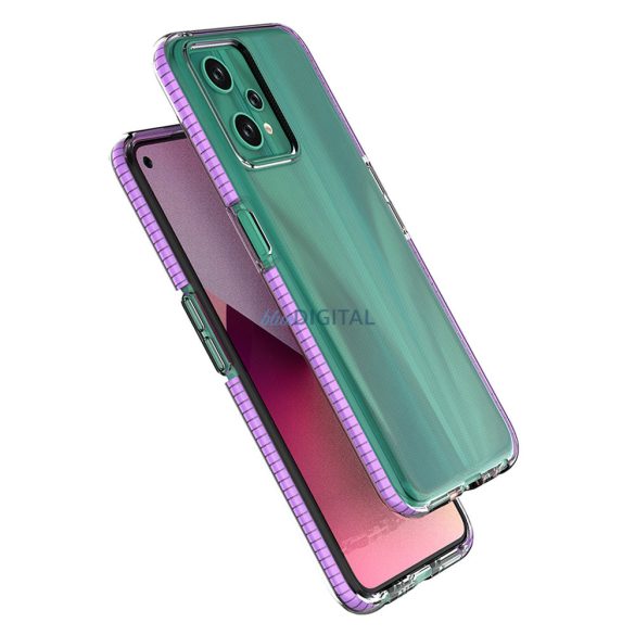 Spring Case tok Realme 9 Pro szilikon tok kerettel fekete