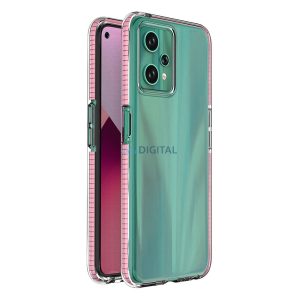 Spring Case Realme 9 Pro szilikon tok keretbe foglalt szilikon tok világos rózsaszínnel